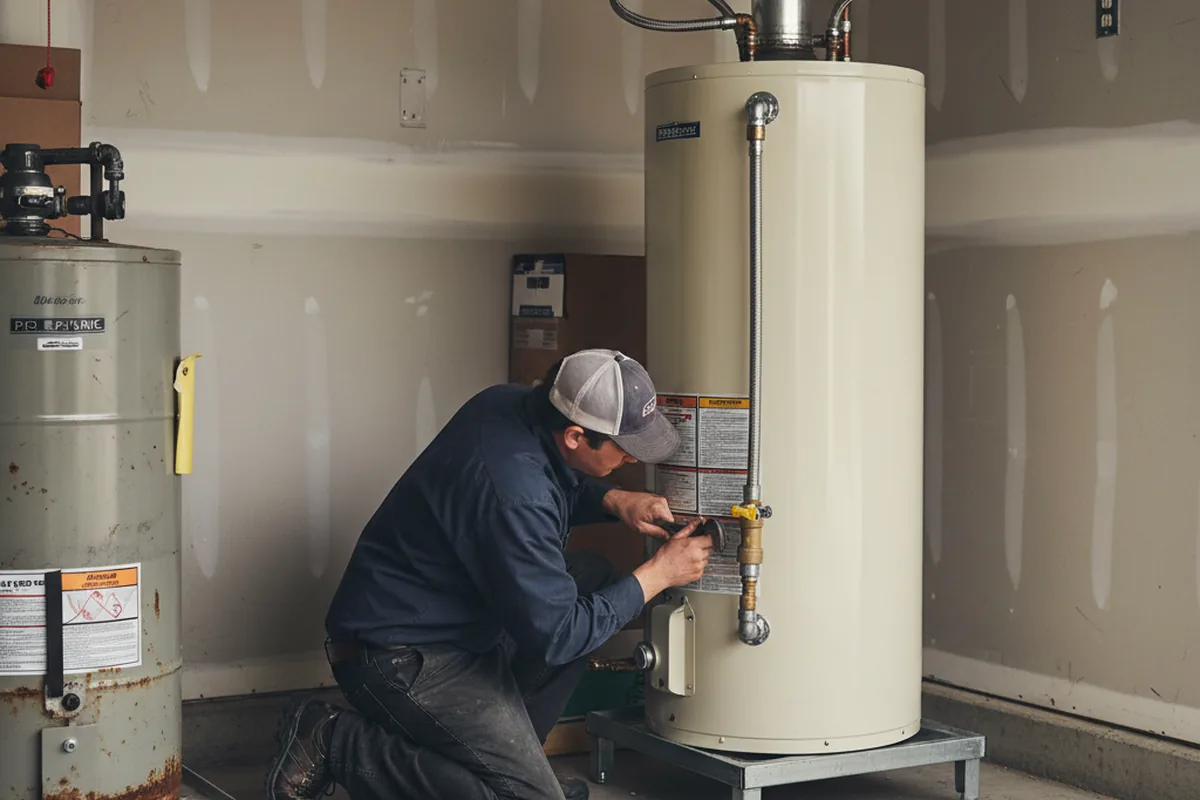 Water heater and shutoff valve replacement in Varney