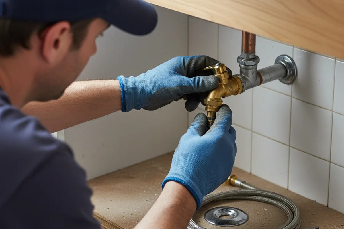 Shutoff valve and fitting work during Emergency Plumbing in Varney